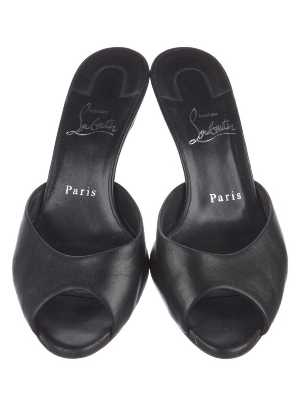 Christian Louboutin Leather Mules - Picture 1 of 5